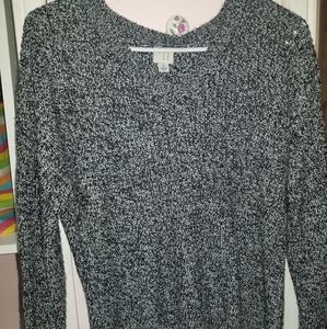 Black and white sweater